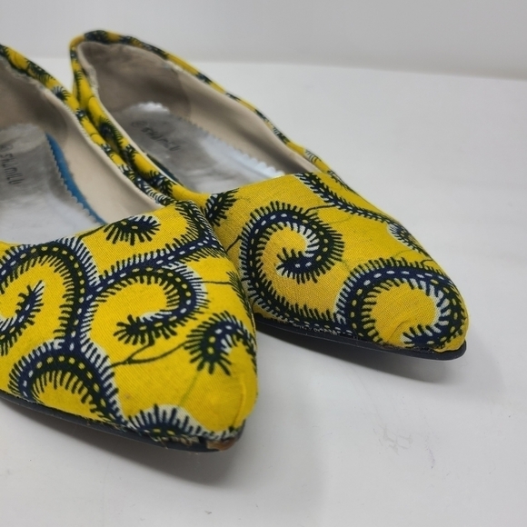 Yellow Patterned Flats - Picture 11 of 15